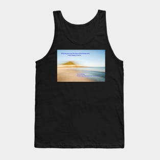 Birthday wishes card, coastal abstract image in soft environmental tones. Tank Top